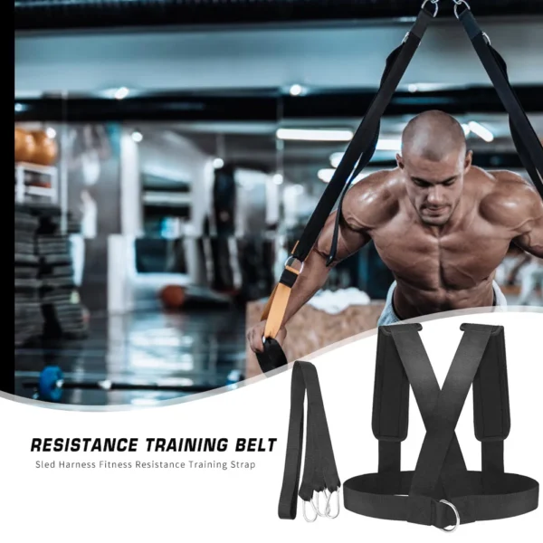 Sled Harness Fitness Resistance Training Strap Speed Exercise Shoulder Belt Fitness Equipment Shoulder Harness 5