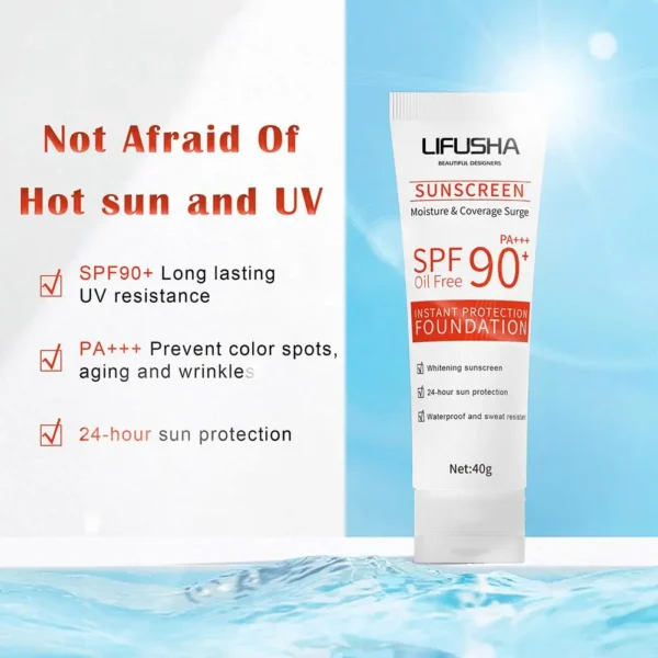 Sunscreen For LIFUSHA Orange Face Cream Waterproof Facial Skincare Products Whitening Facial Sun Protection C1L7 6